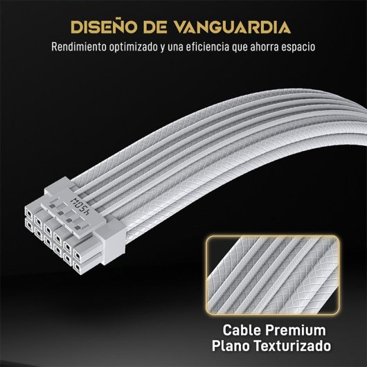 Forgeon Reactor 1000 Cybenetics Platinum ATX 3.1 PCIe 5.1 Full Modular Fuente de Alimentación Blanca