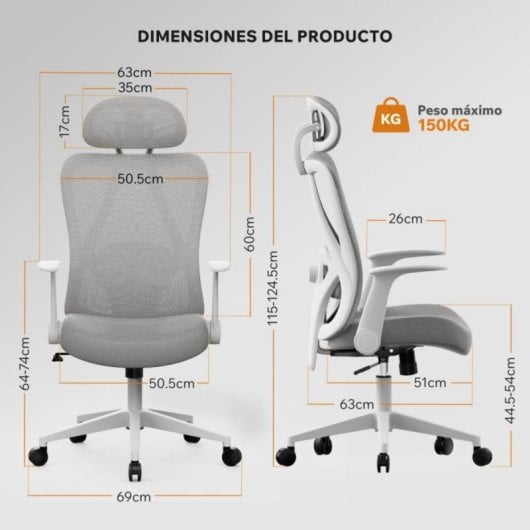 Silla ergonómica Sense7 Noxo respaldo malla reposabrazos abatibles gris y negro