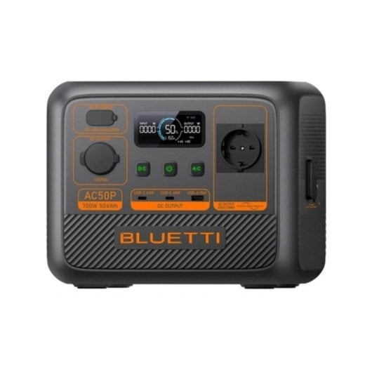 Estación de energía portátil Bluetti AC50P 504 Wh LiFePO4 700 W Black Orange LCD