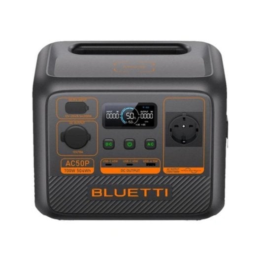 Estación de energía portátil Bluetti AC50P 504 Wh LiFePO4 700 W Black Orange LCD