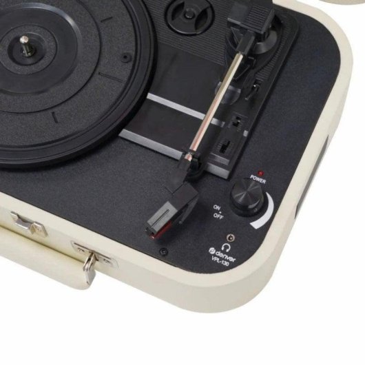 Tocadiscos Denver VPL-130 2W RMS USB AUX Tracción Correa Vinilo Digitalización