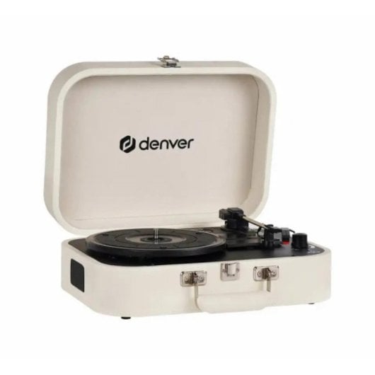 Tocadiscos Denver VPL-130 velocidades 33 1/3 45 78 RPM digitalización USB altavoces integrados