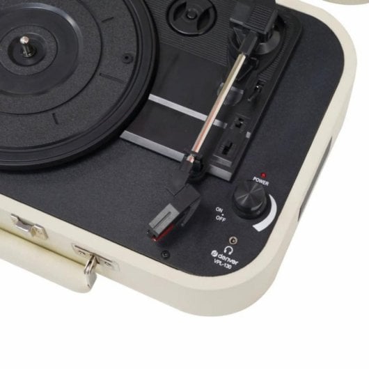 Tocadiscos Denver VPL-130 velocidades 33 1/3 45 78 RPM digitalización USB altavoces integrados