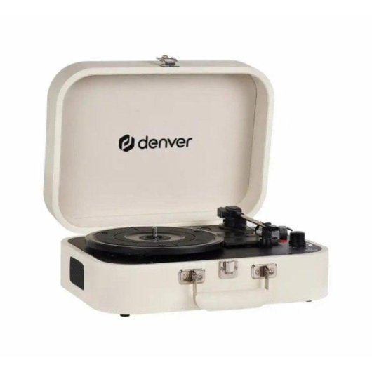 Tocadiscos Denver VPL-130 2W RMS USB AUX Tracción Correa Vinilo Digitalización