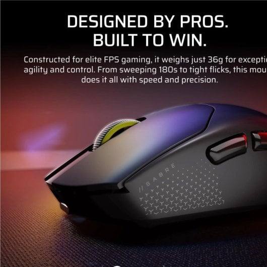 Corsair Sabre v2 Pro Ultraleichte kabellose Maus, 33000 DPI, 8000 Hz, Schwarz, 36 g, 70 Stunden Akkulaufzeit