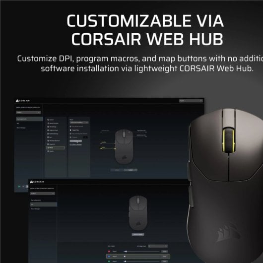 Corsair Sabre v2 Pro Ultraleichte kabellose Maus, 33000 DPI, 8000 Hz, Schwarz, 36 g, 70 Stunden Akkulaufzeit