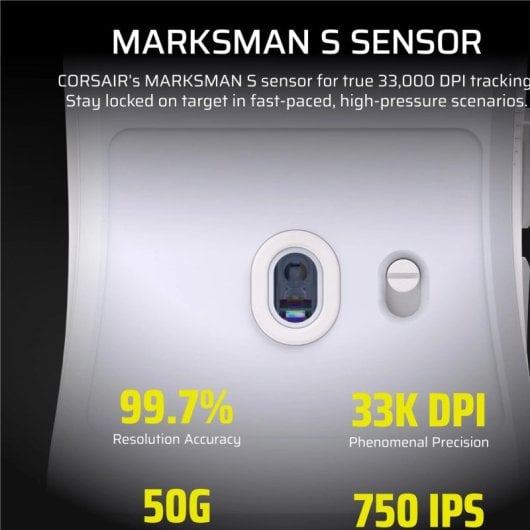 Corsair Sabre v2 Pro Ultraleichte kabellose Maus, 33000 DPI, 8000 Hz, Schwarz, 36 g, 70 Stunden Akkulaufzeit