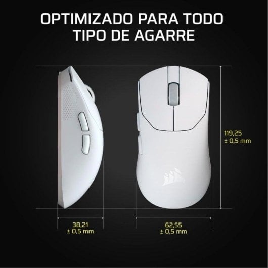 Ratón Corsair Sabre v2 Pro Ultralight Wireless 33000DPI 8000Hz Bianco Leggero