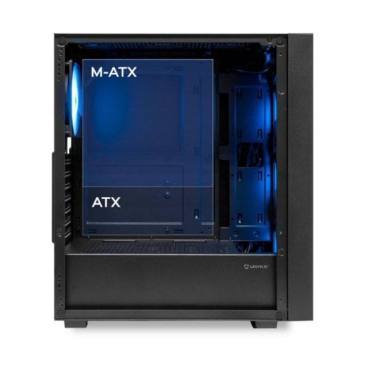 UNYKAch Revelat Mesh Compact Edition ATX, Noir, 4 x 120 mm ARGB, Verre Trempé