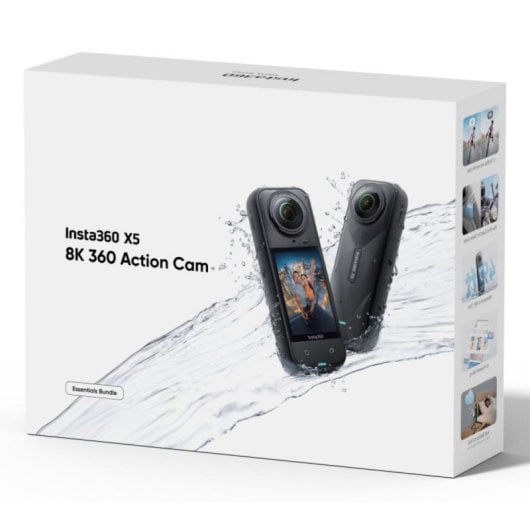 Insta360 X5 Esencial Kit 8K 360º Cámara Deportiva 185min Autonomía HDR Activo 5.7K a 60fps Negro