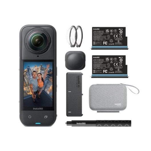 Insta360 X5 Esencial Kit 8K 360º Cámara Deportiva 185min Autonomía HDR Activo 5.7K a 60fps Negro