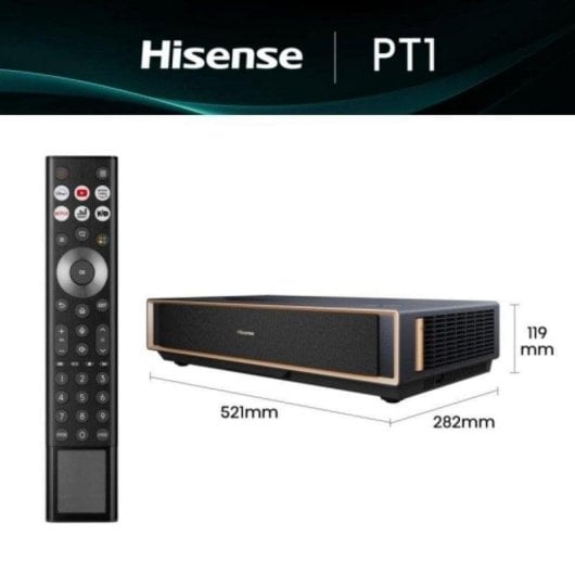 Proiettore Hisense PT1 4K UHD 2500 Lumen 150" Laser DLP Smart TV Tiro Ultracorto