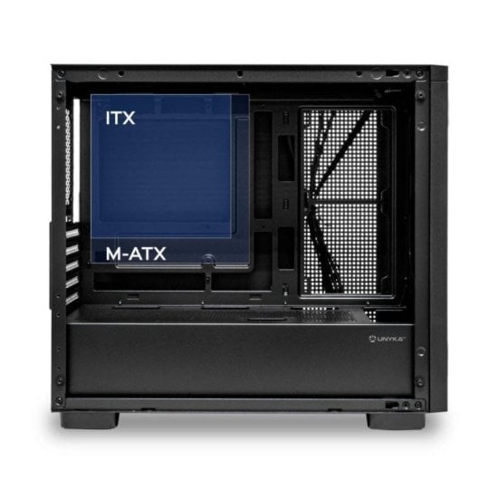 Caixa UNYKAch Revelat Mesh Edge Micro ATX ARGB Vidro Temperado Preta