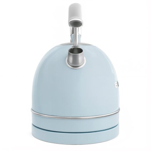 Chaleira elétrica vintage 1,8 L aço inoxidável compacta, prática 2200 W, azul.