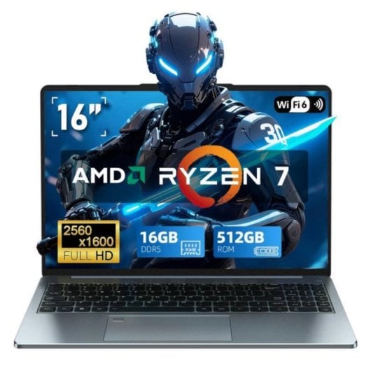 Portátil Vanwin NS316 16" AMD Ryzen 7 7735HS 16GB 512GB SSD Radeon 680M WiFi 6 Teclado Retroiluminado