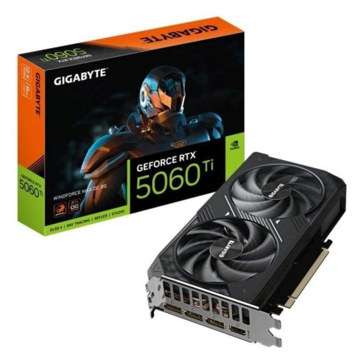 Scheda Grafica Gigabyte GeForce RTX 5060 Ti WINDFORCE MAX OC 8GB GDDR7 Reflex 2 RTX AI DLSS4