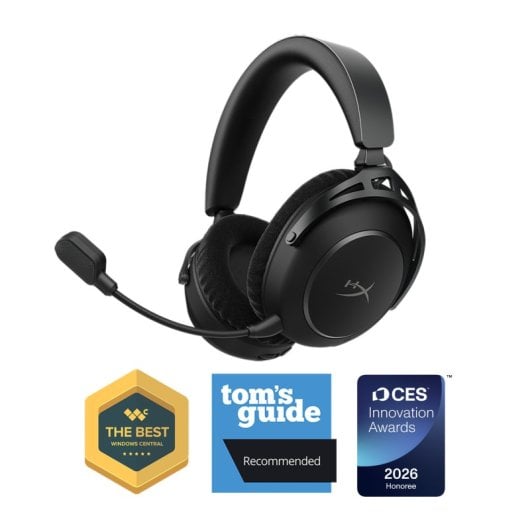 HyperX Cloud Alpha 2 Auriculares Gaming Inalámbricos con Base RGB y 250 h de Batería PC Negro