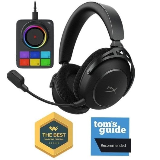 Auriculaires HyperX Cloud Alpha 2 Sans fil Bluetooth/2,4 GHz Gaming, Annulation de Bruit, Base RGB, Noir