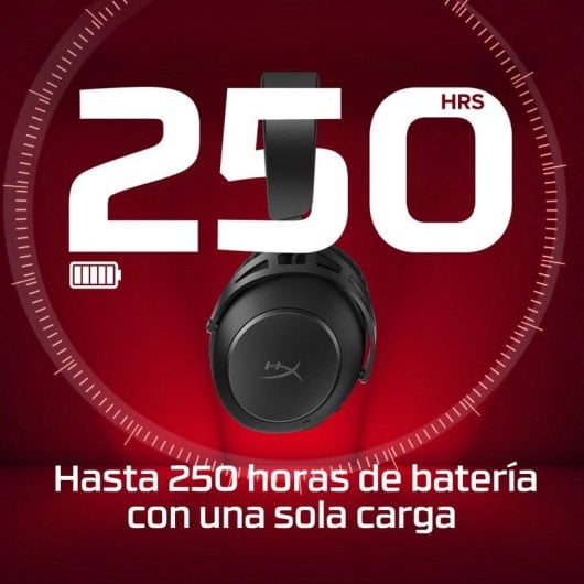 HyperX Cloud Alpha 2 Auriculares Gaming Inalámbricos con Base RGB y 250 h de Batería PC Negro