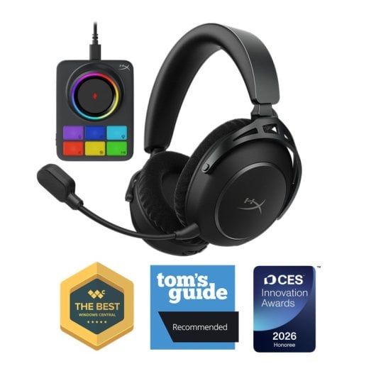 HyperX Cloud Alpha 2 Auriculares Gaming Inalámbricos con Base RGB y 250 h de Batería PC Negro