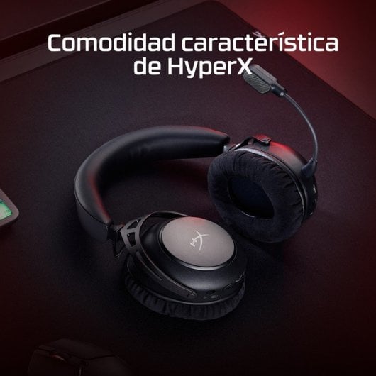 HyperX Cloud Alpha 2 Auriculares Gaming Inalámbricos con Base RGB y 250 h de Batería PC Negro