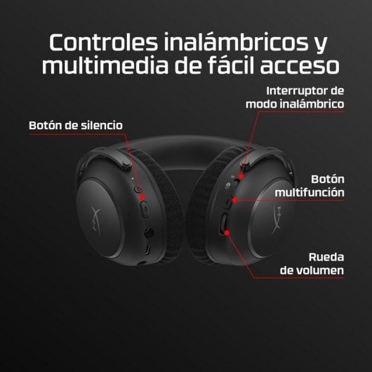 HyperX Cloud Alpha 2 Auriculares Gaming Inalámbricos con Base RGB y 250 h de Batería PC Negro