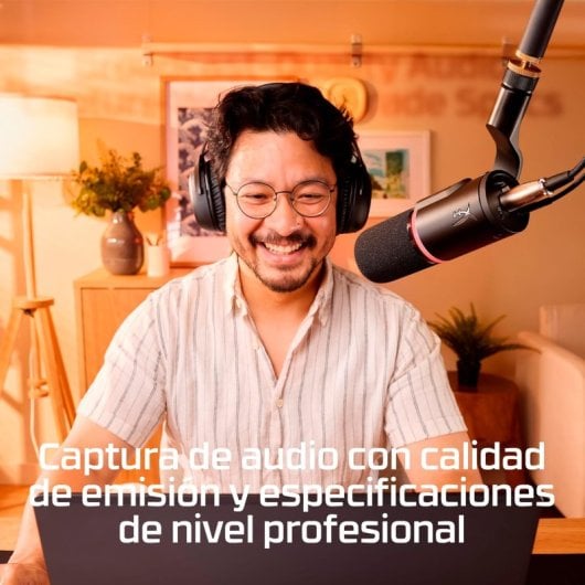 Microfono HyperX FlipCast USB XLR dinamico con montura antivibrazioni nero