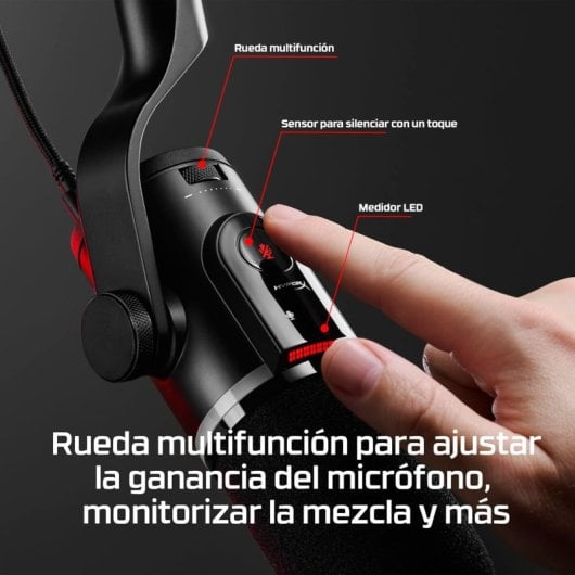 Microphone HyperX FlipCast USB XLR dynamique cardioïde filtre antipop noir