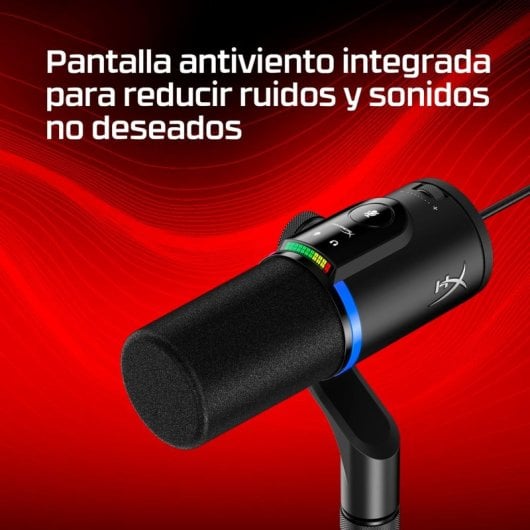 Microfono HyperX FlipCast USB XLR dinamico con montura antivibrazioni nero