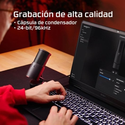 Microfono HyperX Solocast 2 USB cardioide nero con cavo da 2 m