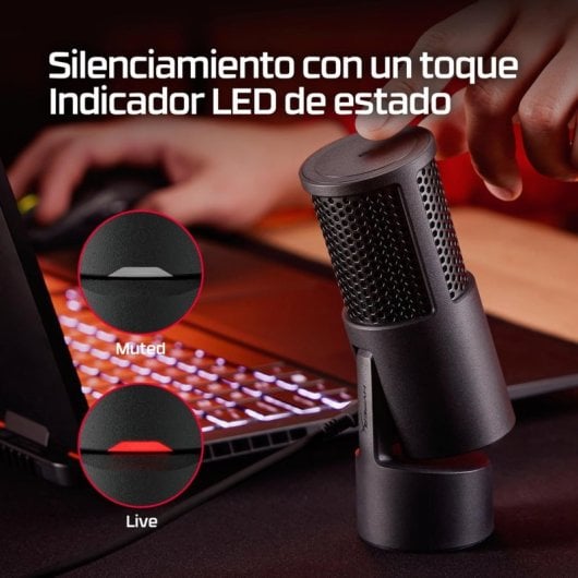 Microfono HyperX Solocast 2 USB cardioide nero con cavo da 2 m