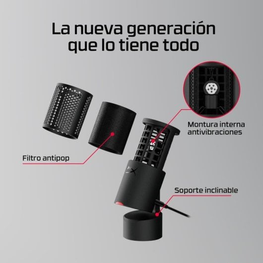 Microfono HyperX Solocast 2 USB cardioide nero con cavo da 2 m