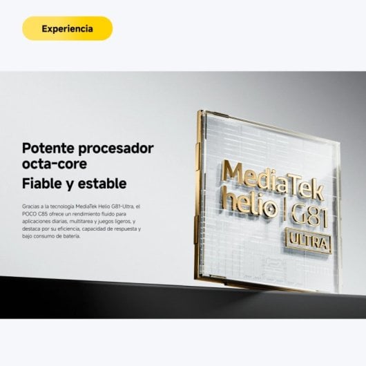 POCO C85 6GB 128GB 6.9" 120Hz Doppia SIM 4G 6000mAh 33W 50MP IP64 Android 15 Nero