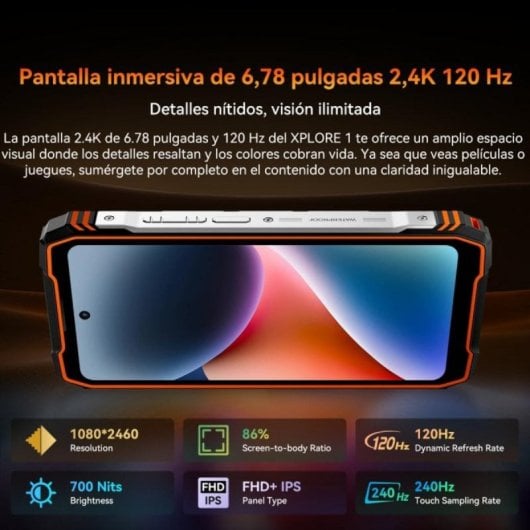 Smartphone Blackview Xplore 1 12GB RAM 256GB 5G 20000mAh Android 15 Orange