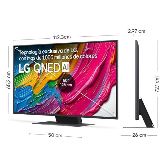 TV LG QNED 50QNED81A6A 50" 4K UltraHD 60Hz Smart TV WebOS HDR10 Dolby Digital Plus