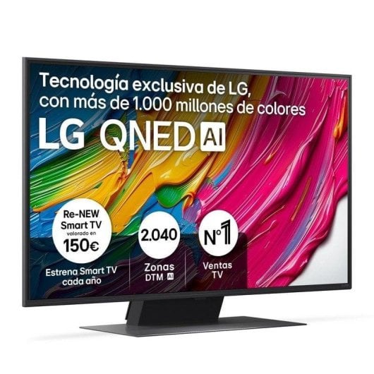 TV LG QNED 43QNED81A6A 43" 4K UltraHD 60Hz Smart TV WebOS HDR10 Dolby Digital Plus