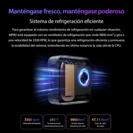 PC Sobremesa Blackview MP80 Intel N97 16GB 512GB SSD Triple HDMI WiFi5 VESA