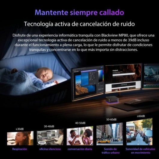 PC Sobremesa Blackview MP80 Intel N97 16GB 512GB SSD Triple HDMI WiFi5 VESA