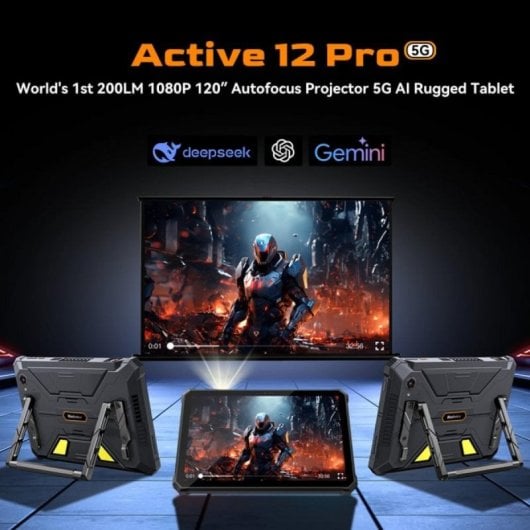 Blackview Active 12 Pro Tablet Robusto 5G 12GB/256GB 11'' 30000mah Preto/Laranja