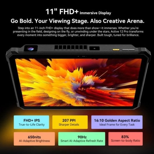 Blackview Active 12 Pro Tablet Robusto 5G 12GB/256GB 11'' 30000mah Preto/Laranja