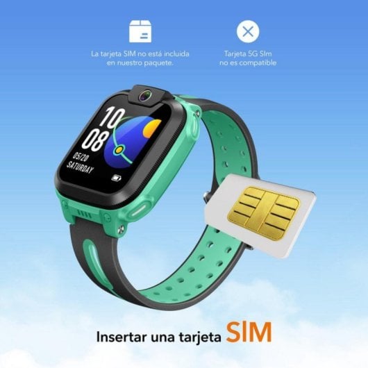 Smartwatch imoo z1 Reloj Inteligente Niños GPS IPX8 4G Vídeollamada HD Verde