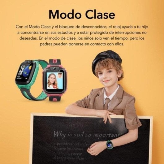 Smartwatch Imoo Z1 Reloj Inteligente Niños GPS IPX8 4G Vídeollamada HD Verde