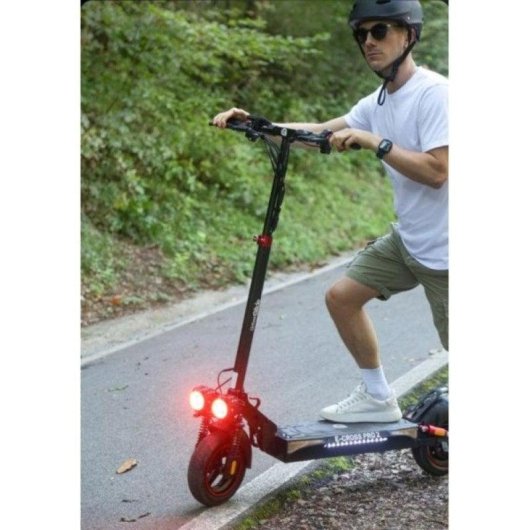 Patinete électrique UrbanGlide eCross Pro 800W Autonomie 50km Suspensions LED Noir Rouge