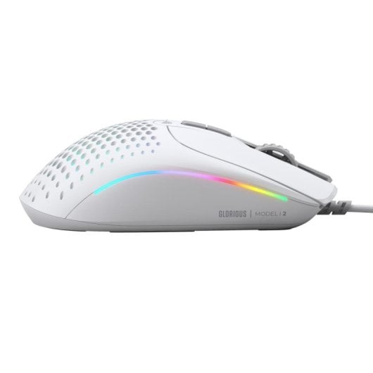 Glorious Model IV2 Wired Rato USB 26000 DPI com RGB e 9 Botões Programáveis Branco