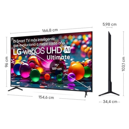 TV LG LED 75UA7LB.AEU 75" 4K Ultra HD Smart TV HDR10 Pro AirPlay2 WebOS ThinQ