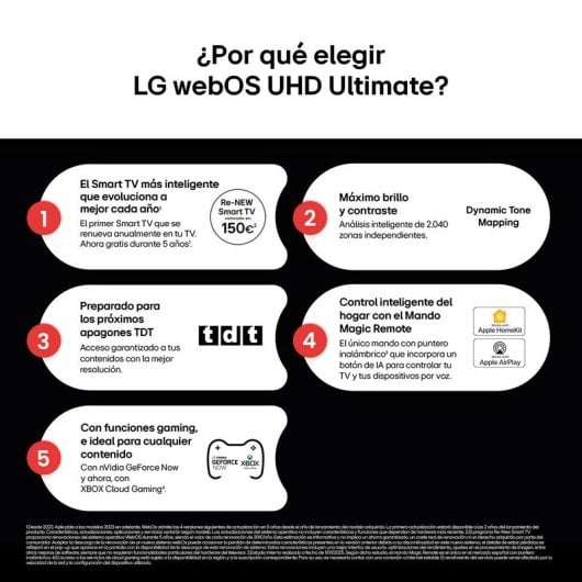 LG LED 75UA7LB.AEU 75" 4K Ultra HD Smart TV WebOS AirPlay2 HDR HDMI 2.1 Sin Marco