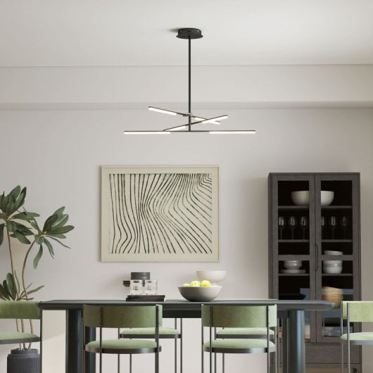 Homcom Lámpara Colgante Moderna Con Ángulo De Luz Ajustable Pantalla De Acrílico
