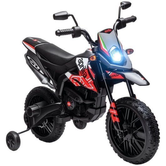 Aiyaplay Moto Eléctrica Para Niños 12v Con Licencia Aprilia Rojo