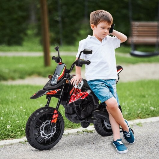 Aiyaplay Moto Eléctrica Para Niños 12v Con Licencia Aprilia Rojo