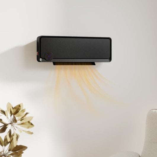 Homcom Calefactor Eléctrico De Pared 1000w/2000w Control Remoto 56x18,5x11,7 Cm